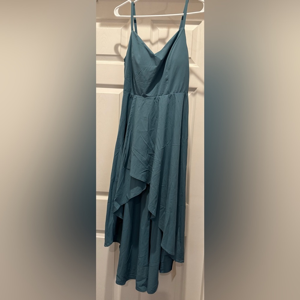 Halara Elegant Teal Sleeveless Dress